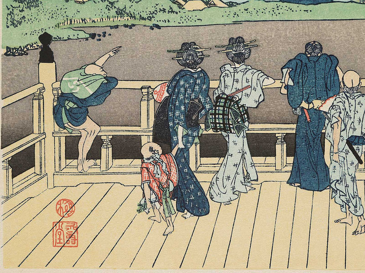 The Sazaido Hall of the Gohyaku Rakanji Temple from the series Thirty-six Views of Mount Fuji by Katsushika Hokusai, (Medium print size) / BJ292-467