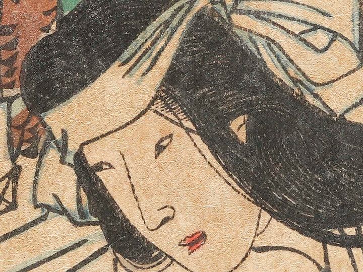 Sanada Nobuyuki shitsu Osumi no kata from the series Azumanishiki chuya kurabe by Yoshu Chikanobu / BJ329-399