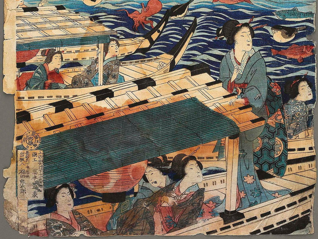 Ryogoku suijinsai yusuzumi no kei by Yoshu Chikanobu / BJ324-135