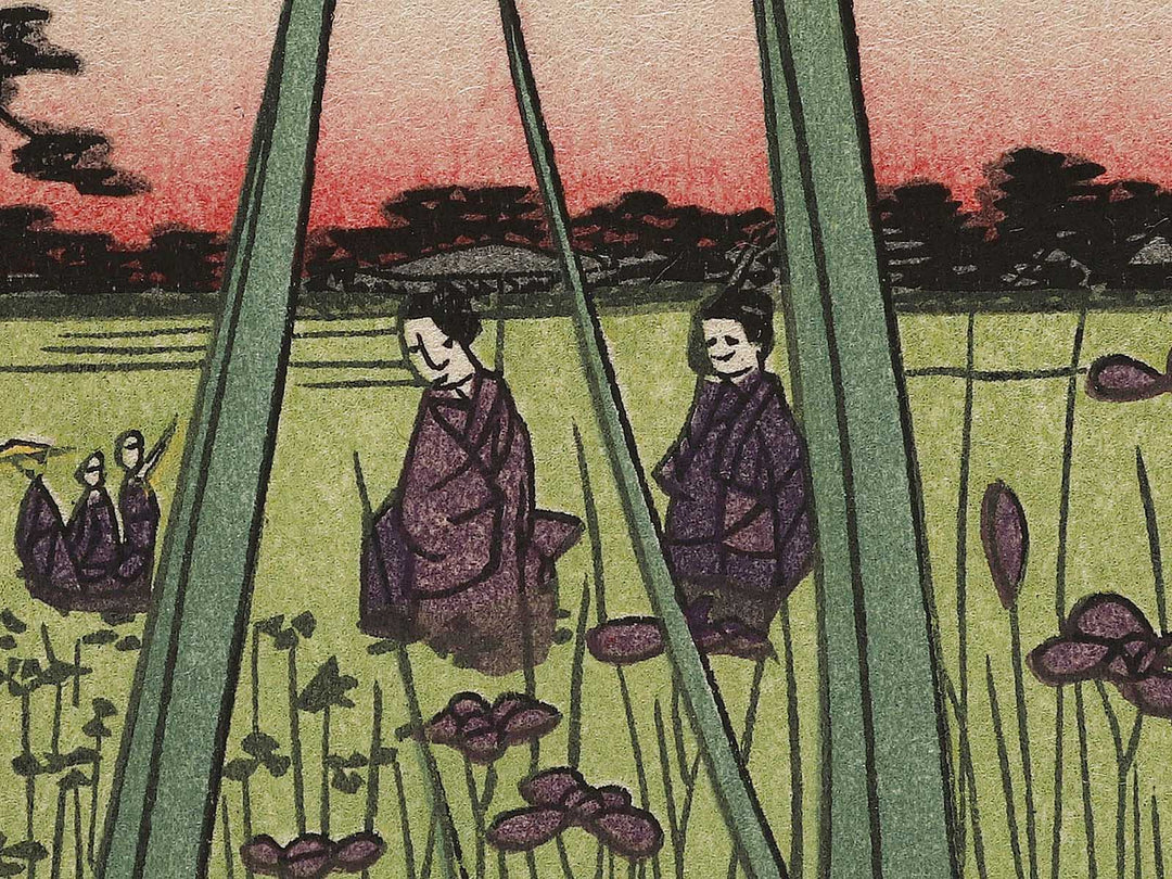 Horikiri Iris Garden from the series One Hundred Famous Views of Edo by Utagawa Hiroshige, (Large print size) / BJ318-458