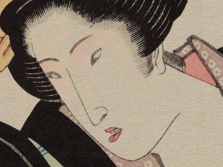 Kamiwo kinisuru kanshakuha onna no kuse from the series Forty-eight Habits by Keisai Eisen, (Large print size) / BJ239-218