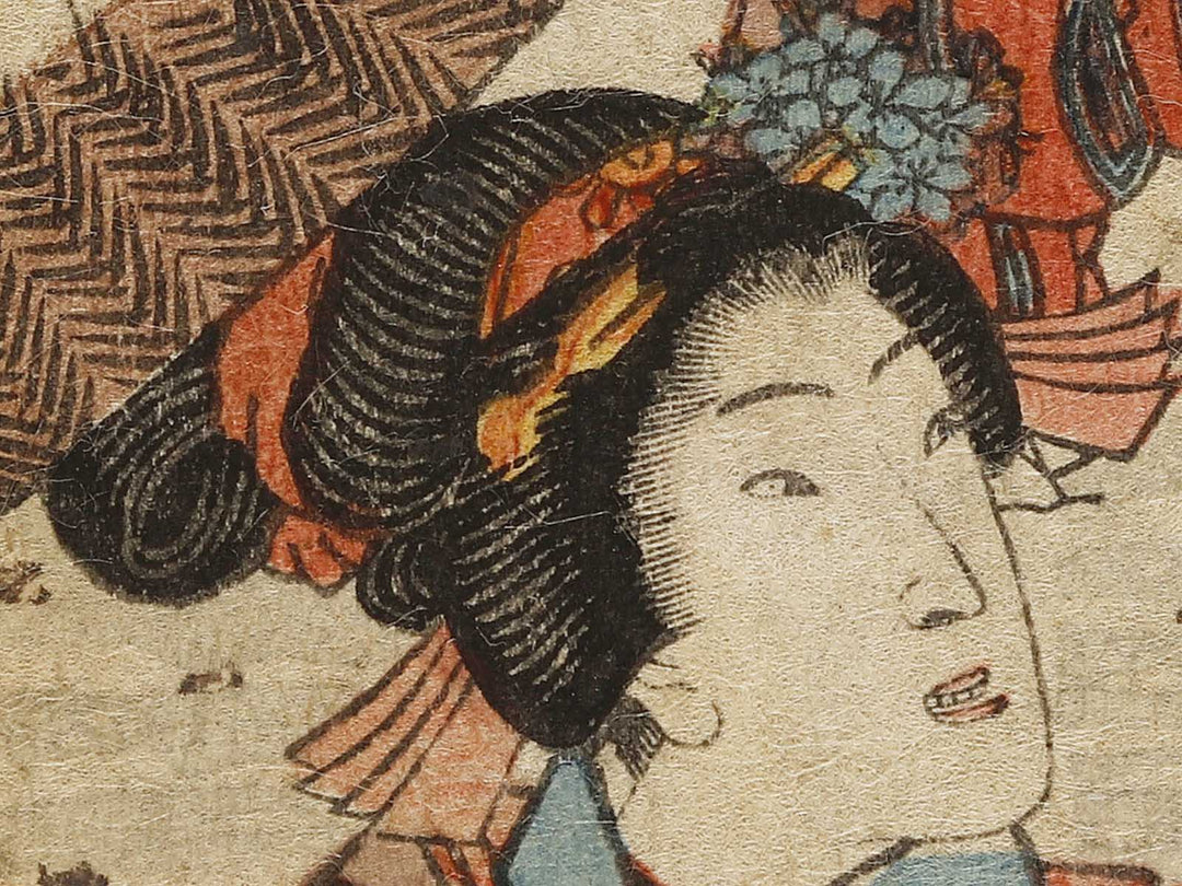 Roku suetsumuhana from the series Murasaki shikibu genji karuta by Baichoro Kunisada / BJ325-857
