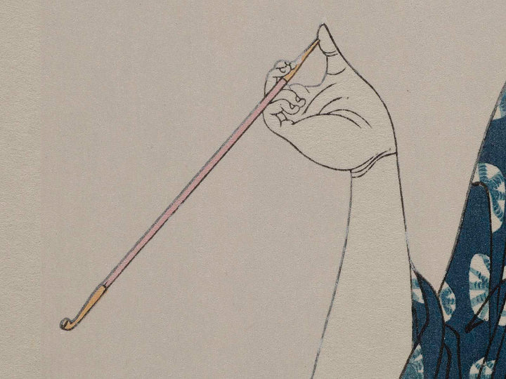 Smoking from the series Ten Classes of Women’s Physiognomy by Kitagawa Utamaro, (Medium print size) / BJ223-937