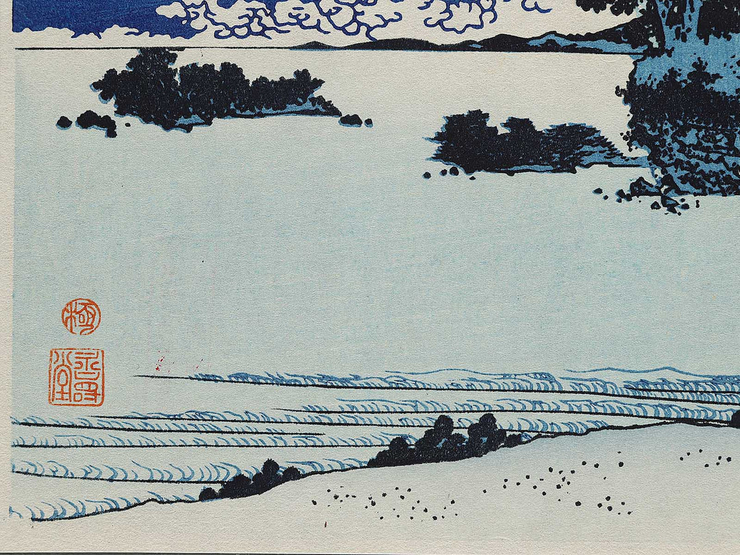 Shichirigahama Beach in Sagami Province from the series Thirty-six Views of Mount Fuji by Katsushika Hokusai, (Small print size) / BJ302-827