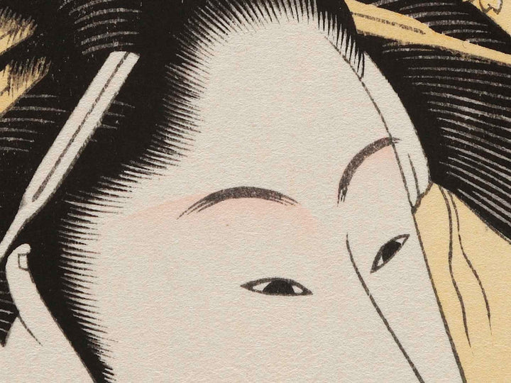 The Courtesan Hana of the Ogiya House from the series A Collection of Contemporary Popular Beauties by Kitagawa Utamaro, (Medium print size) / BJ282-268