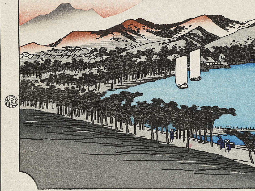 Clear breeze at Awazu from the series Eight Views of Omi by Utagawa Hiroshige, (Medium print size) / BJ333-949