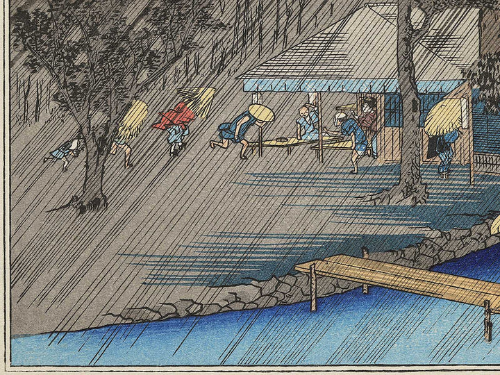 Tadasugawara no yudachi from the series Kyoto meisho no uchi by Utagawa Hiroshige, (Medium print size) / BJ341-803