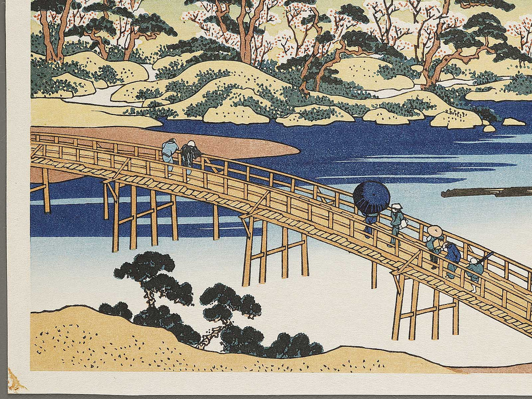 Yamashiro arashiyama togetsukyo from the series Shokoku meisho kiran by Katsushika Hokusai, (Large print size) / BJ320-614