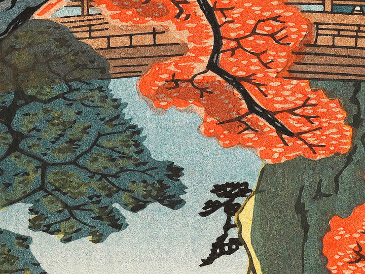 Monkey Bridge from the series Famous Views of the Sixty-odd Provinces by Utagawa Hiroshige, (Large print size) / BJ322-861