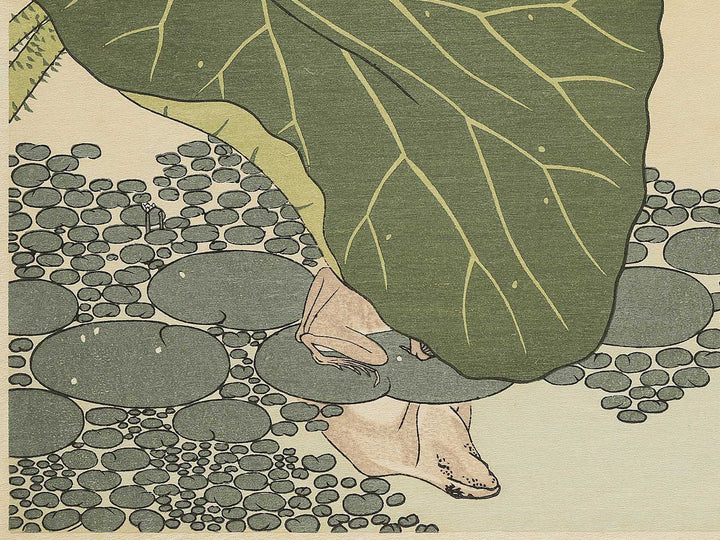 Frog and Gold Beetle from the series Gahon mushierami by Kitagawa Utamaro, (Large print size) / BJ355-292