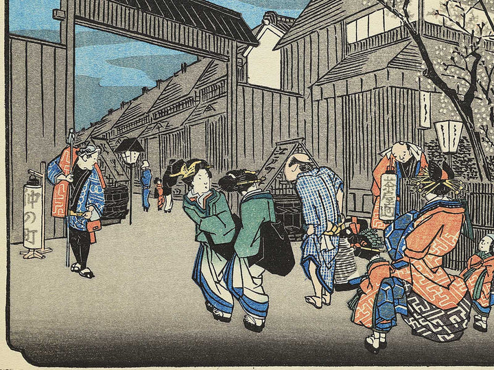 Yoshiwara Nakanocho yozakura from the series Toto meisho by Utagawa Hiroshige, (Medium print size) / BJ330-645