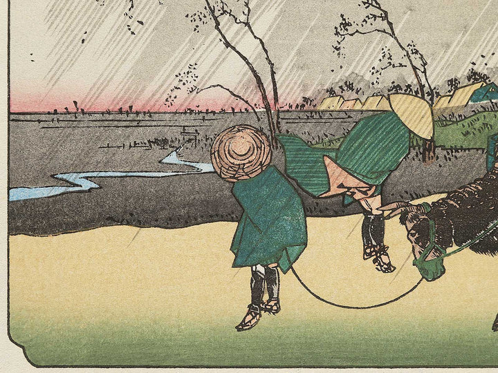 Kutsukake from the series The Sixty-nine Stations of the Kiso Kaido by Keisai Eisen, (Small print size) / BJ340-165