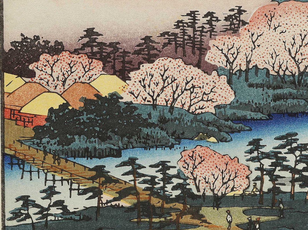 The Togetsu Bridge in Arashiyama from the series Famous Views of the Sixty-odd Provinces by Utagawa Hiroshige, (Large print size) / BJ334-250