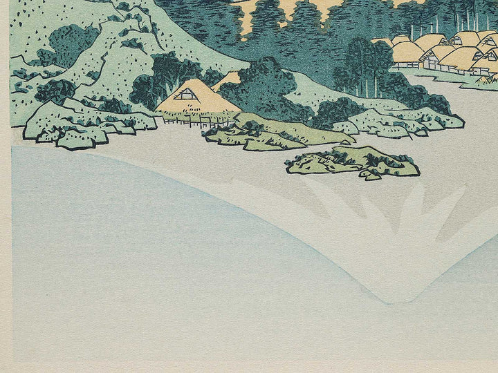 Reflection in the Surface of Lake Misaka in Kai Province from the series Thirty-six Views of Mount Fuji by Katsushika Hokusai, (Medium print size) / BJ303-989