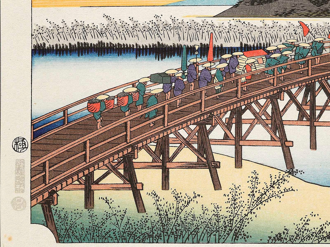 Okazaki from the series The Fifty-three Stations of the Tokaido by Utagawa Hiroshige, (Large print size) / BJ329-987