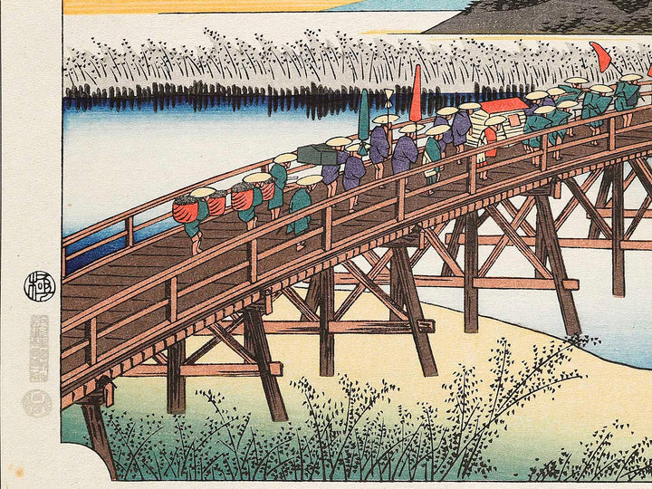 Okazaki from the series The Fifty-three Stations of the Tokaido by Utagawa Hiroshige, (Large print size) / BJ329-987