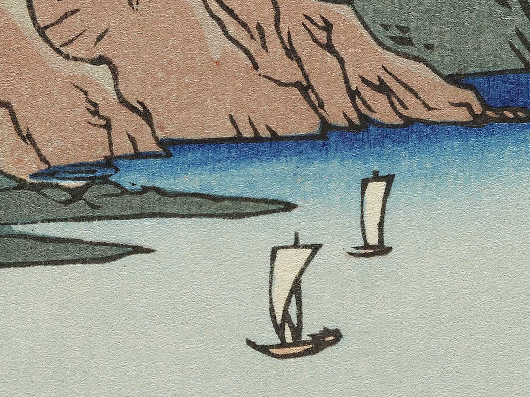 Miho Pine Grove from the series Famous Views of the Sixty-odd Provinces by Utagawa Hiroshige, (Large print size) / BJ334-355