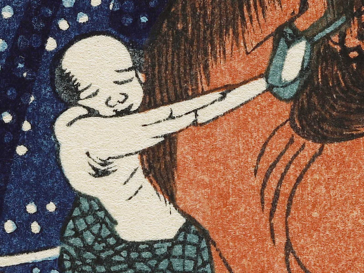 Washu yosino yoshitsune uma arai no taki from the series Shokoku taki meguri by Katsushika Hokusai, (Large print size) / BJ320-579