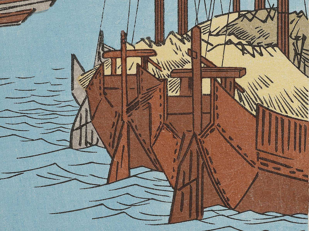 Tsukuda jima umibe oboroduki from the series Toto meisho by Utagawa Hiroshige, (Small print size) / BJ327-075