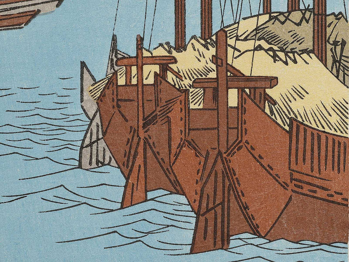 Tsukuda jima umibe oboroduki from the series Toto meisho by Utagawa Hiroshige, (Small print size) / BJ327-075