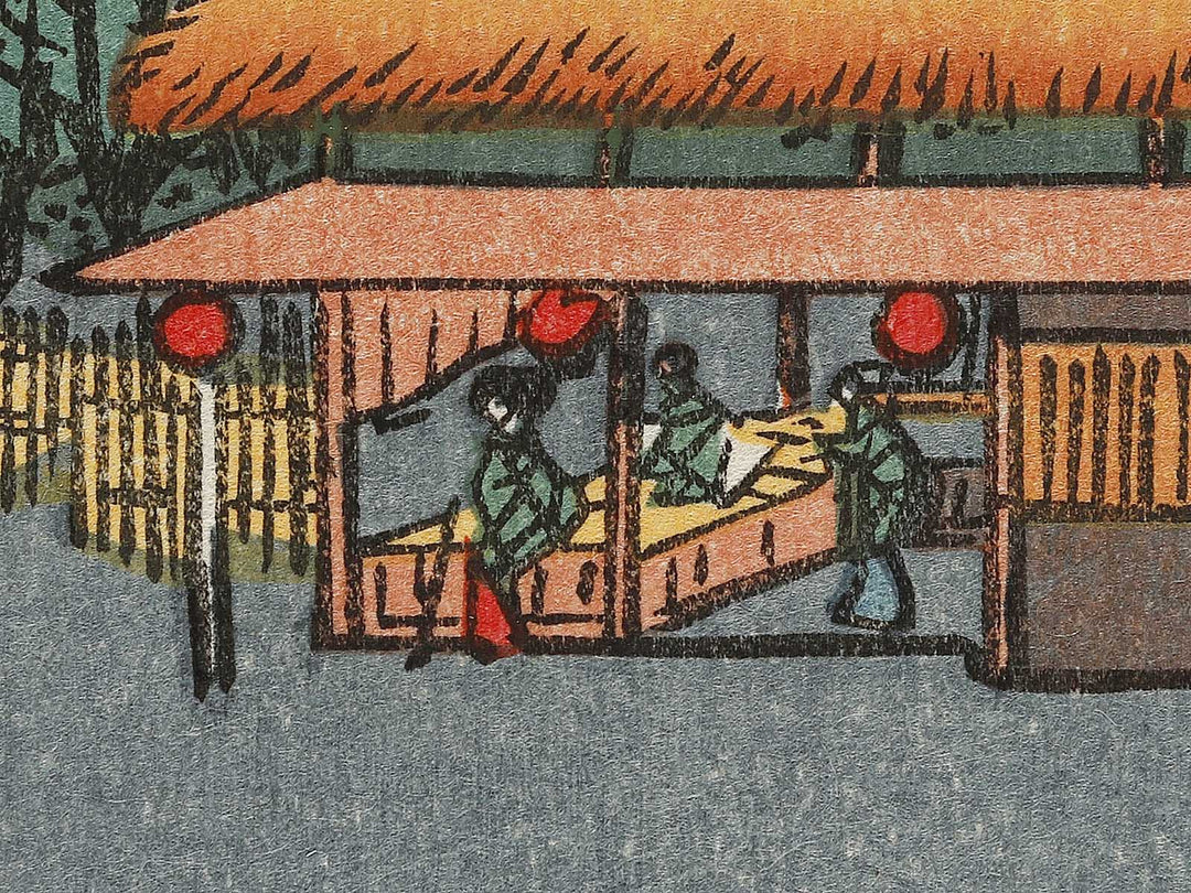 Robe-Hanging Pine, Senzoku Pond from the series One Hundred Famous Views of Edo by Utagawa Hiroshige, (Large print size) / BJ336-994