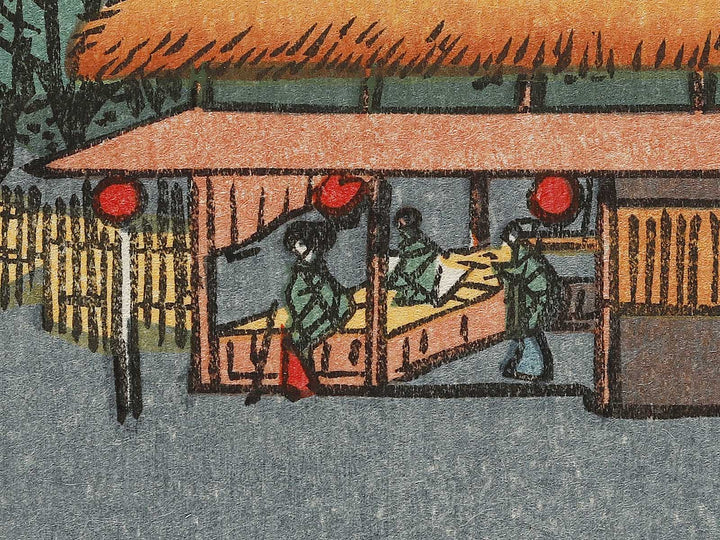 Robe-Hanging Pine, Senzoku Pond from the series One Hundred Famous Views of Edo by Utagawa Hiroshige, (Large print size) / BJ336-994
