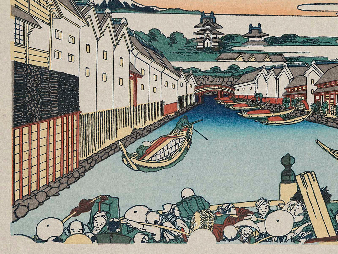 Nihonbashi Bridge in Edo from the series Thirty-six Views of Mount Fuji by Katsushika Hokusai, (Medium print size) / BJ277-627