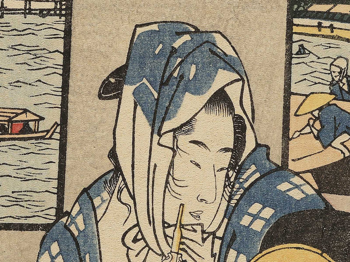Hashi shita from the series Ryogoku bashi joge by Kitagawa Utamaro, (Medium print size) / BJ349-538