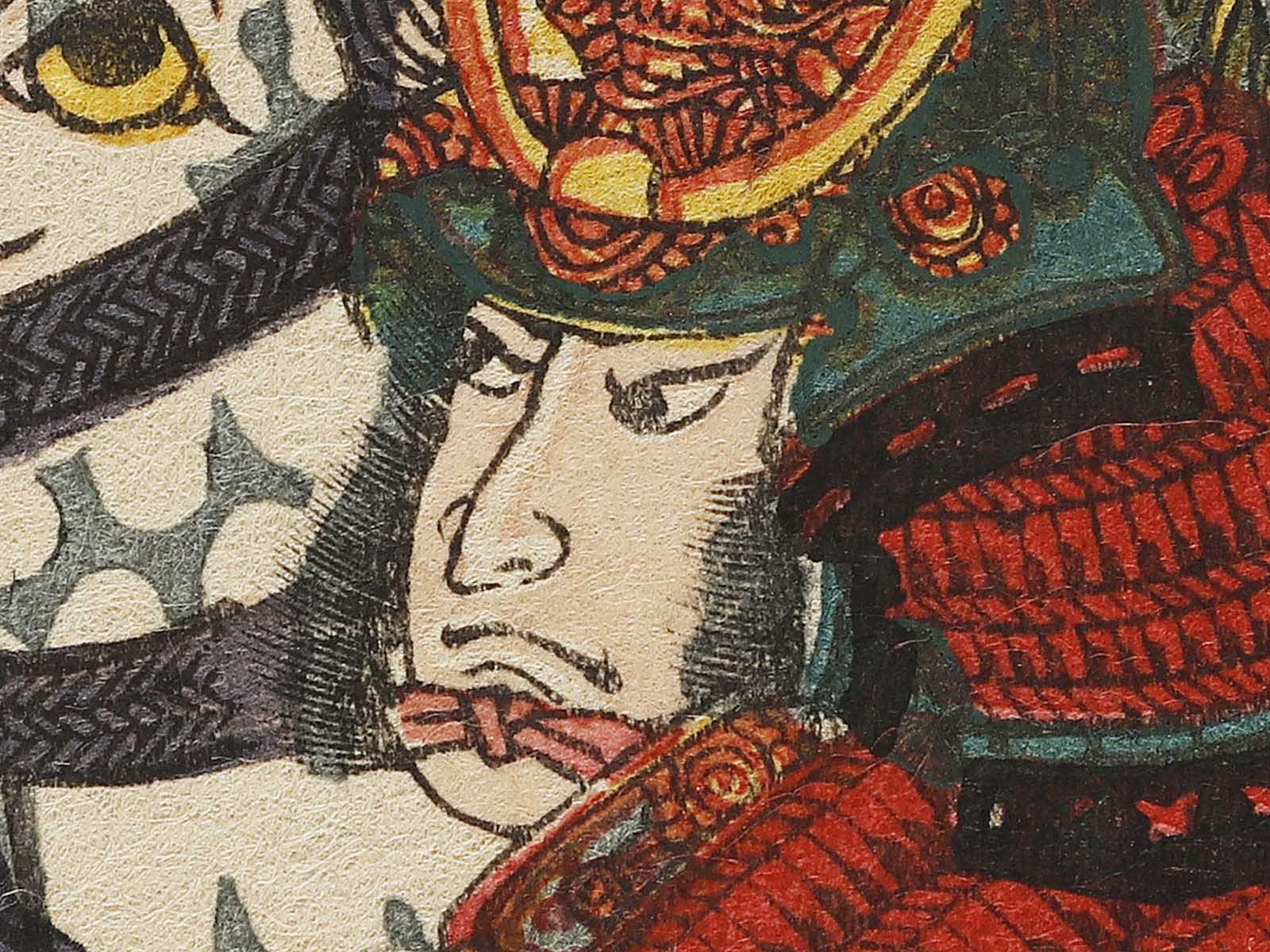 ‪( ॑꒳ ॑ nyamotomoページ Minamoto no Yoshinaka (Kiso Yoshinaka) by Utagawa Yoshikazu