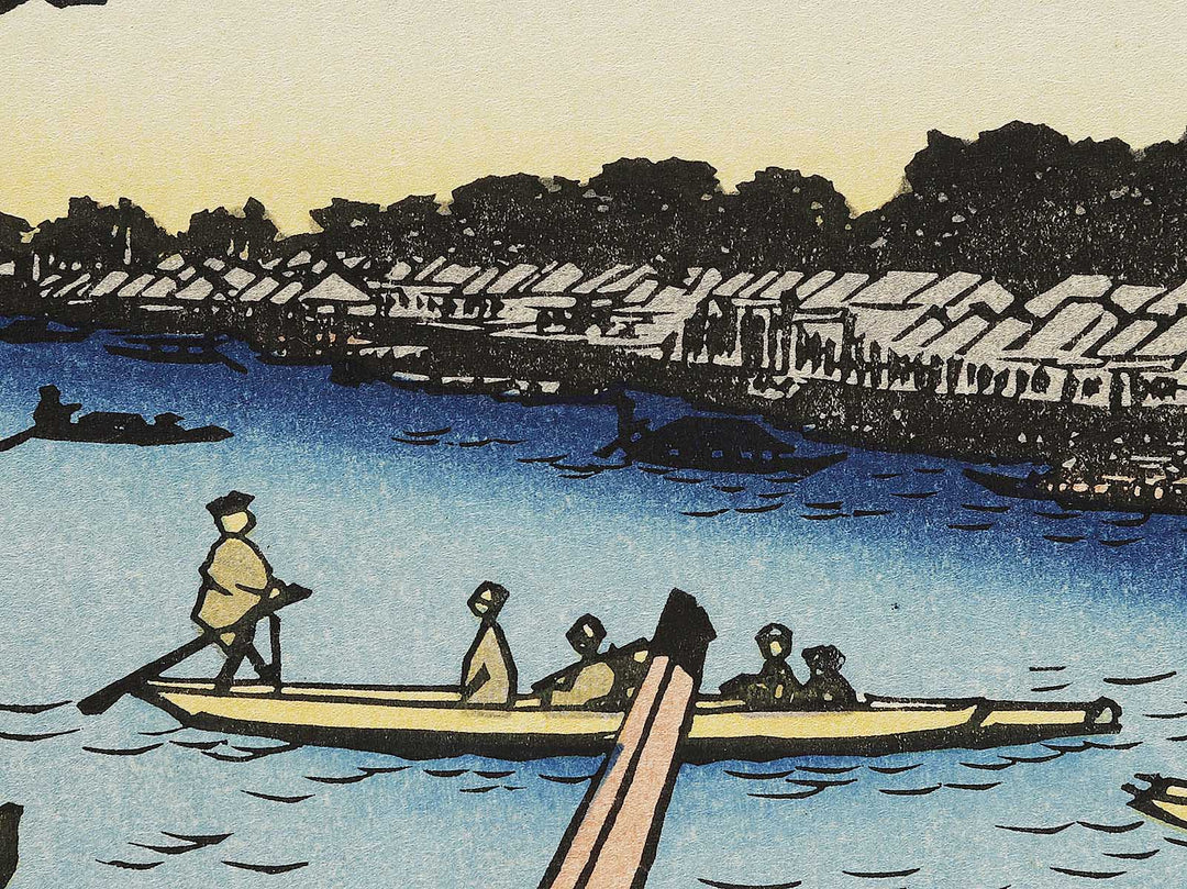 Rendezvous Pine (or, Pine of Success) near the Asakusa River and the Onmaya Bank of the Sumida River from the series One Hundred Famous Views of Edo by Utagawa Hiroshige, (Large print size) / BJ337-036