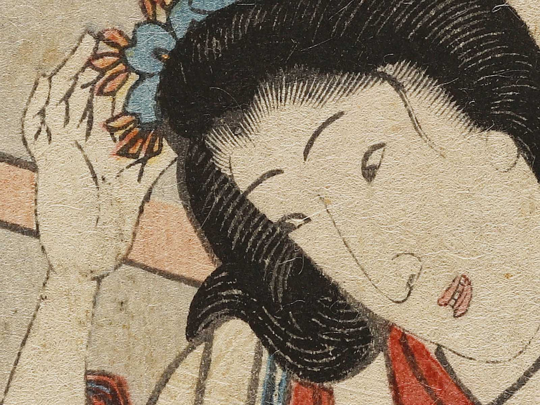 Hachi hana no en from the series Murasaki shikibu genji karuta by Baichoro Kunisada / BJ325-871