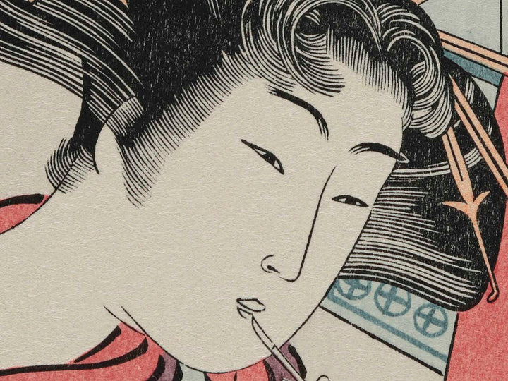 Irifune no yusho tsu no kuni toyama kiyosaki from the series Shinagawa kimi kisoi hakkei by Kitao Shigemasa, (Large print size) / BJ260-190