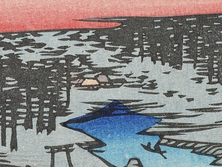 Nagasaki, Mount Inasa from the series Famous Views of the Sixty-odd Provinces by Utagawa Hiroshige, (Large print size) / BJ334-110