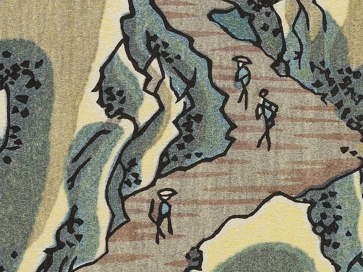 Horai Temple Mountains from the series Famous Views of the Sixty-odd Provinces by Utagawa Hiroshige, (Large print size) / BJ334-411