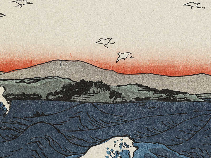 Naruto Whirlpools from the series Famous Views of the Sixty-odd Provinces by Utagawa Hiroshige, (Large print size) / BJ327-131
