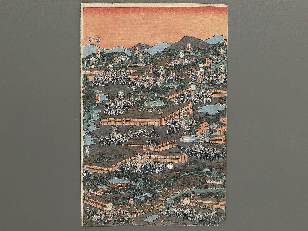Edo machinami hikeshi no zu by Utagawa Yoshitsuna / BJ349-090