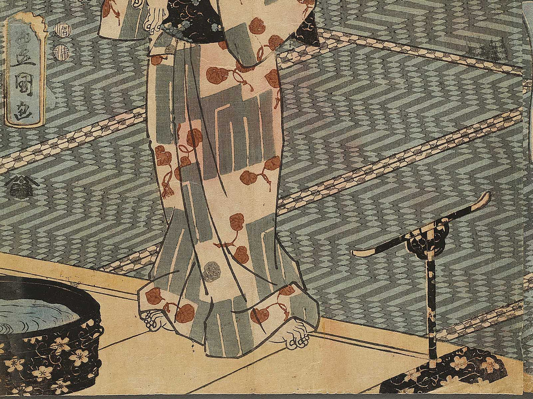 Tsuyu fukumu tsumado no shirahagi by Utagawa Kunisada(Toyokuni III) / BJ328-552