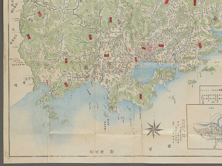 Okayamaken kannai chizu by Hasegawa Shogen / BJ347-879