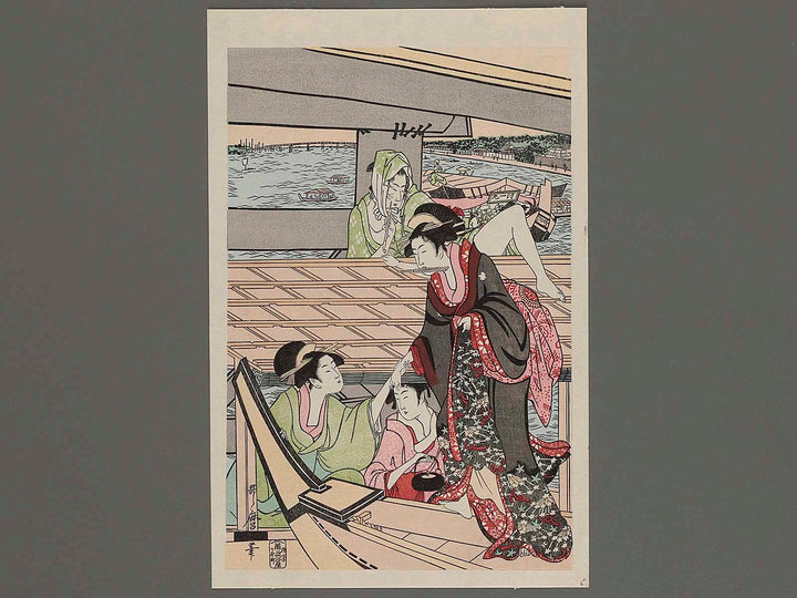 Hashi shita from the series Ryogoku bashi joge by Kitagawa Utamaro, (Small print size) / BJ235-949
