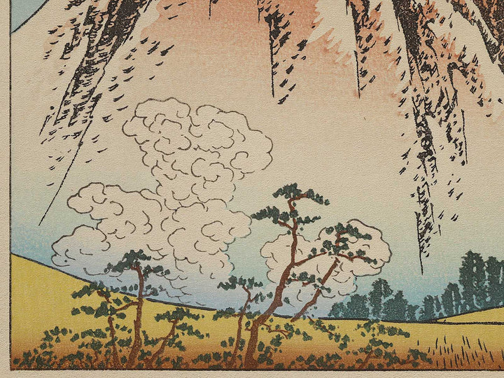 Mt. Fuji seen from Mishima in Koshu from the series Hokusai manga by Katsushika Hokusai, (Medium print size) / BJ321-706