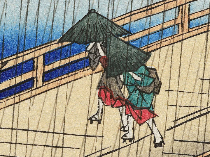 Sudden Shower Over Ohashi Bridge and Atake from the series One Hundred Famous Views of Edo by Utagawa Hiroshige, (Large print size) / BJ342-615