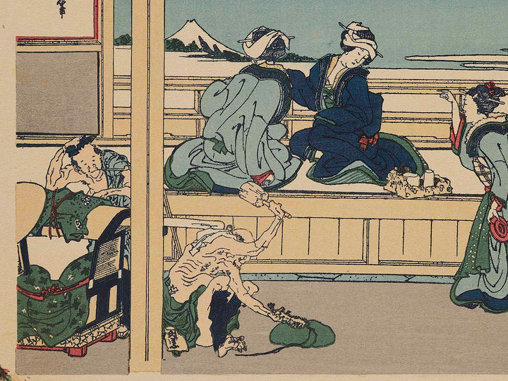 Yoshida on the Tokaido Road from the series Thirty-six Views of Mount Fuji by Katsushika Hokusai, (Medium print size) / BJ283-087