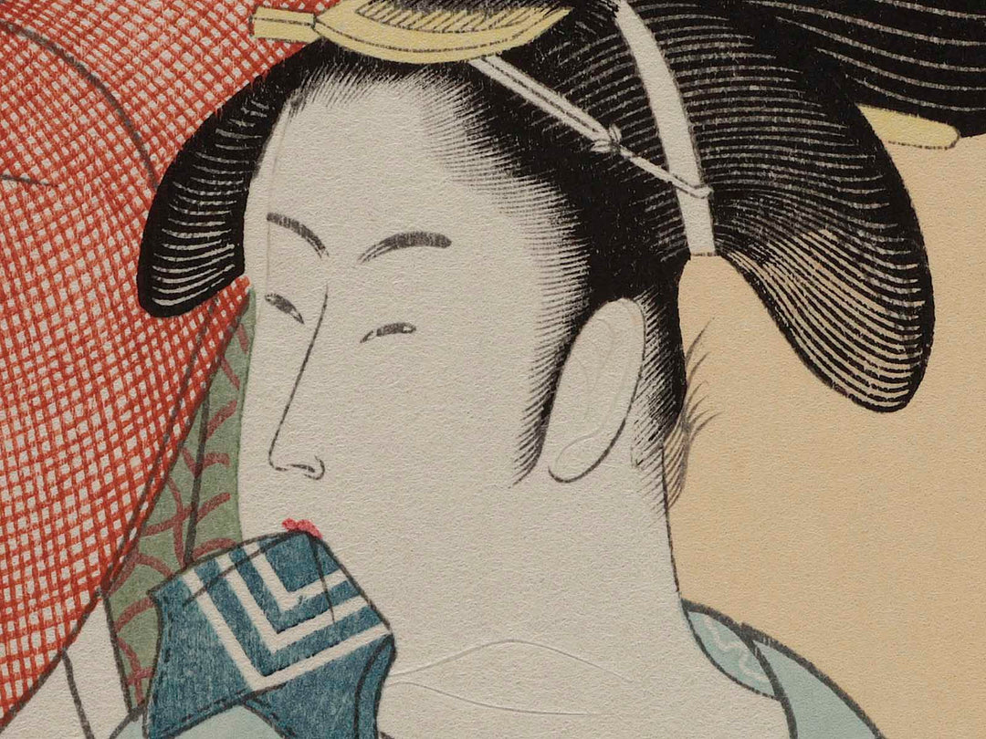 Hour of the Horse (around noon) from the series Daughter Sundial by Kitagawa Utamaro, (Medium print size) / BJ221-515