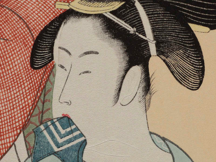 Hour of the Horse (around noon) from the series Daughter Sundial by Kitagawa Utamaro, (Medium print size) / BJ221-515