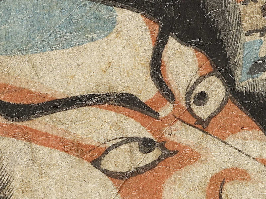 The Syllable Ko for the Play Kokusenya; Kanki and Wat nai from the series Seven Variations of the Iroha Syllabary by Utagawa Kunisada(Toyokuni III) / BJ339-521