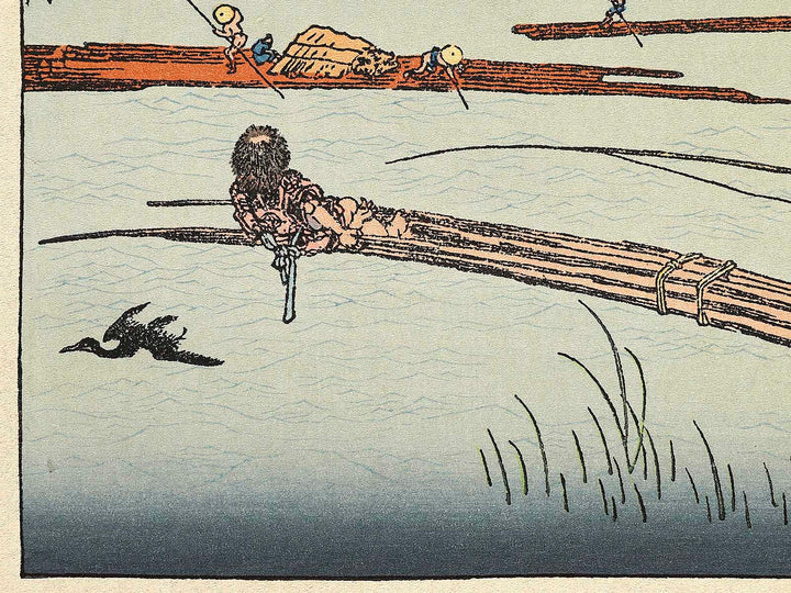 Ashinaka ikada no fuji from the series One Hundred Views of Mount Fuji by Katsushika Hokusai, (Medium print size) / BJ321-755