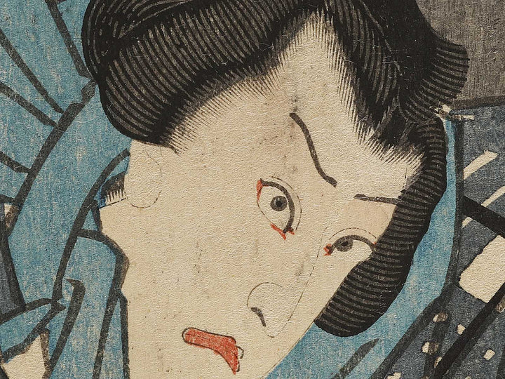 Koi musubu uchiwa no datehimo by Utagawa Kunisada(Toyokuni III) / BJ327-236