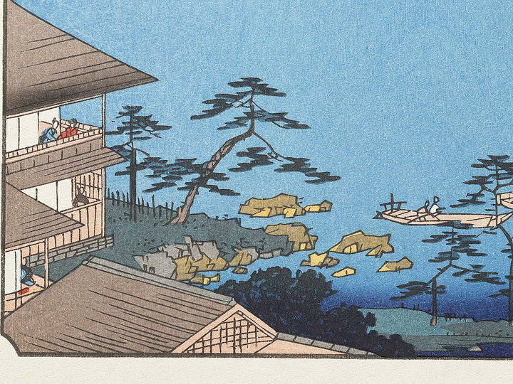 Aburatsu Port, Obi Oshima from the series Famous Views of the Sixty-odd Provinces by Utagawa Hiroshige, (Large print size) / BJ334-131
