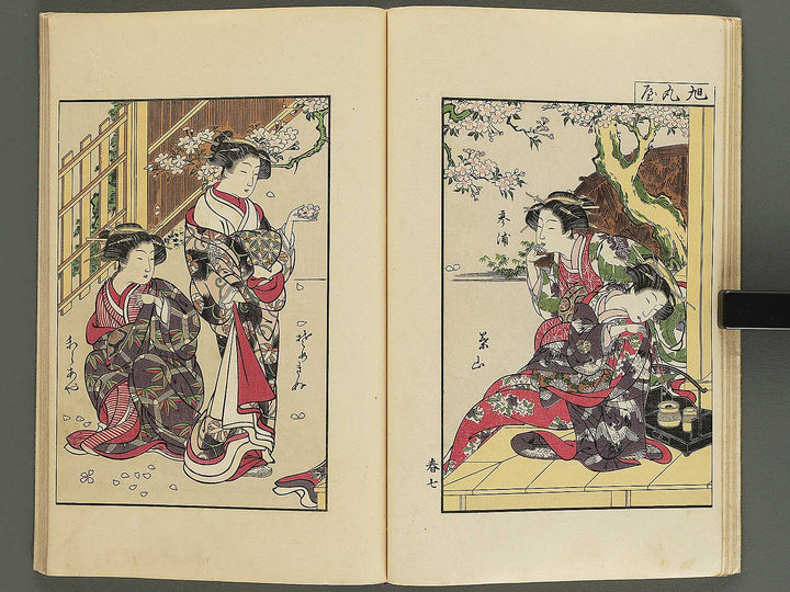 Seiro bijin awase sugata kagami Haru natsu by Kitao Shigemasa / BJ344-687