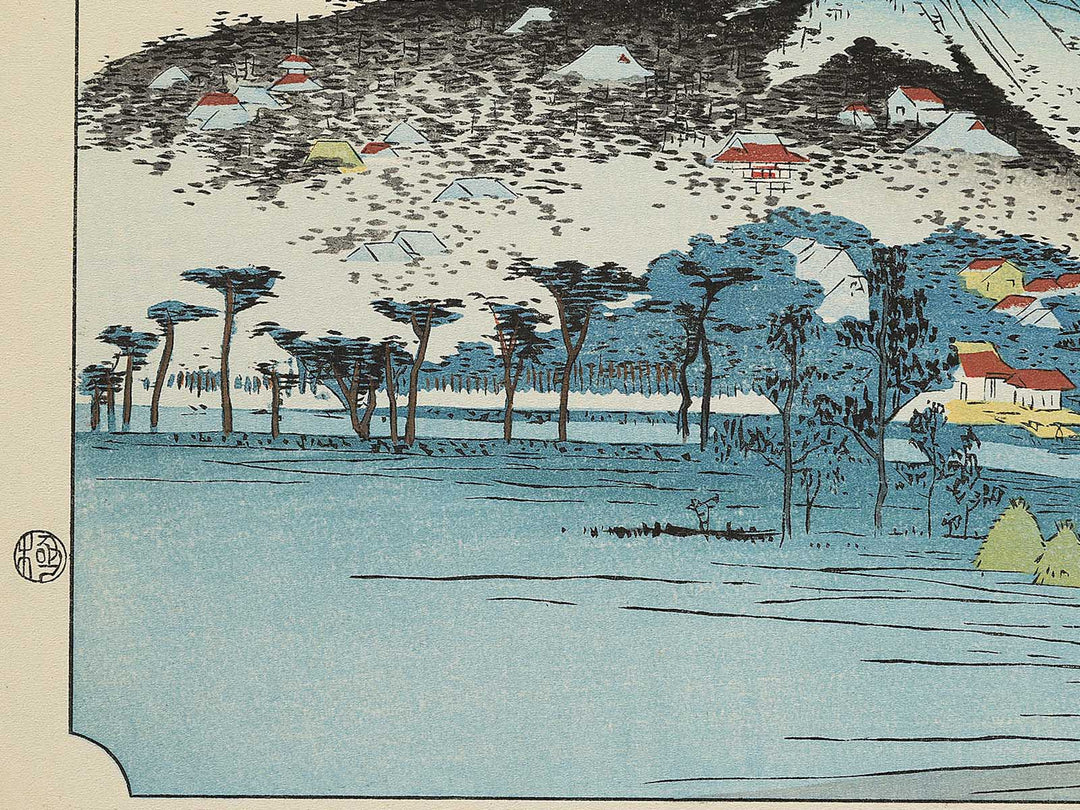 Evening bell at Miidera from the series Eight Views of Omi by Utagawa Hiroshige, (Medium print size) / BJ352-247